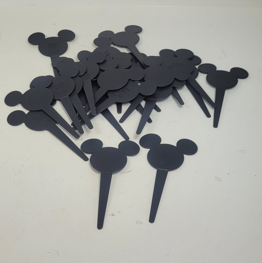 Black Mickey Mouse Ear Cupcake Toppers